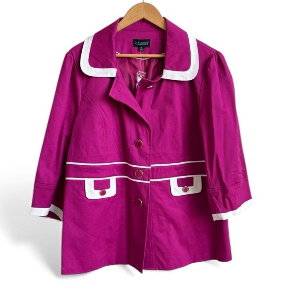 Dialogue Woman's Jacket 3/4 Sleeve Size XL NWOT